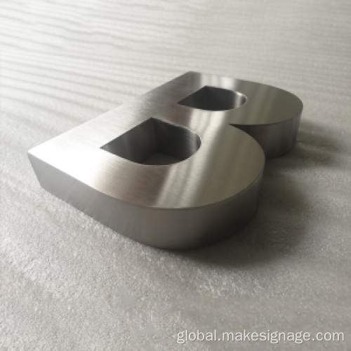 Mirror Finish Metal Letters Brushed Metal Channel Letter Factory